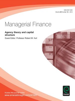 cover image of Managerial Finance, Volume 40, Issue 12